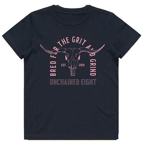 Bred for the grit and grind unchained eight tee shirt longhorn like wrangler car decal