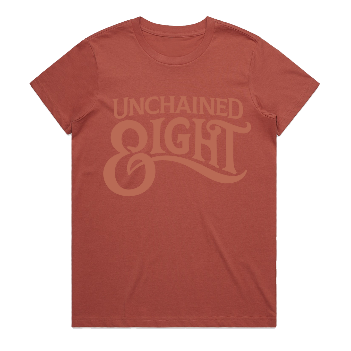 Unchained Eight Coral basic western and country brand tee  ringers western ringers from the top end ariat australia cinch jeans mavericks western wear aussie western wear