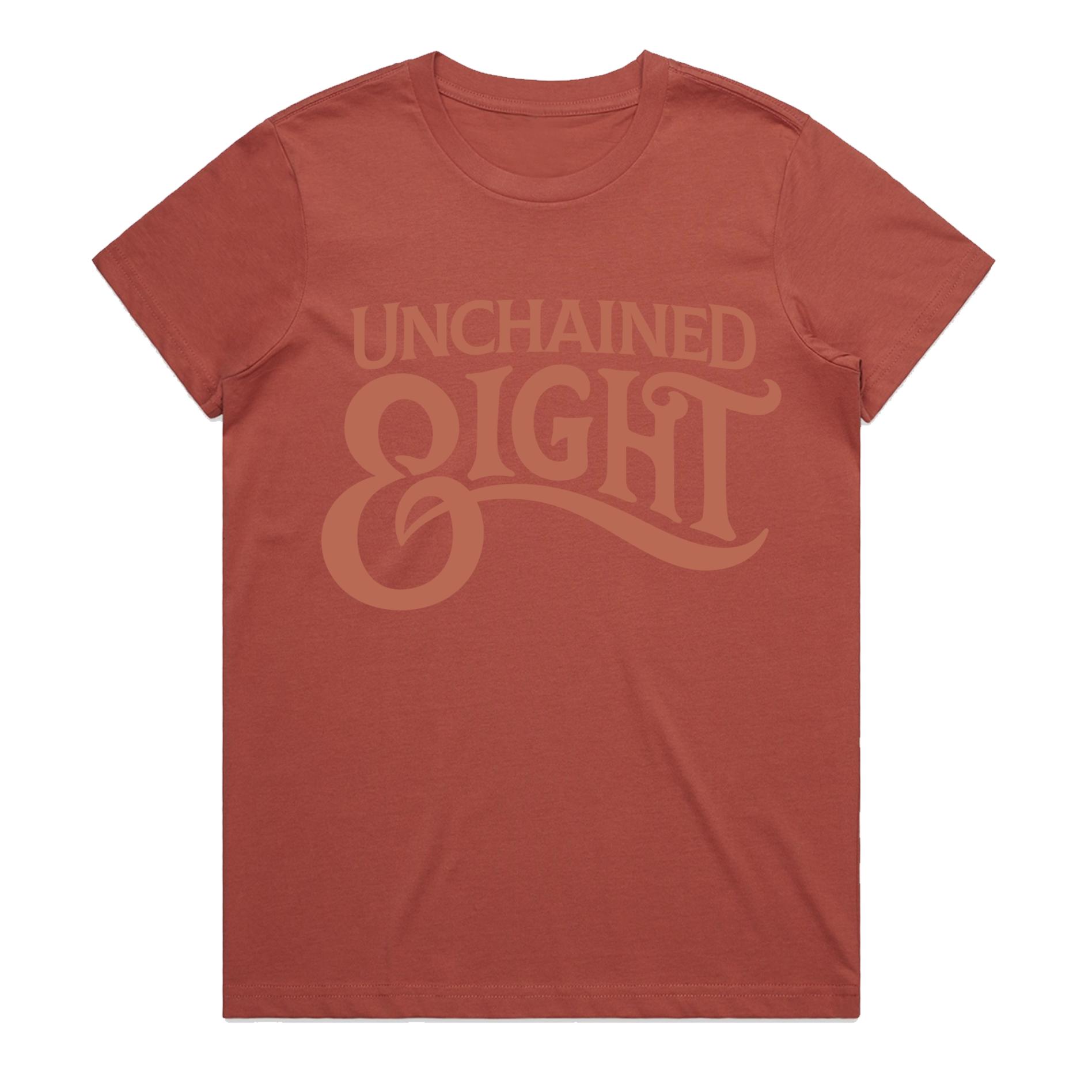 Unchained Eight Coral basic western and country brand tee  ringers western ringers from the top end ariat australia cinch jeans mavericks western wear aussie western wear